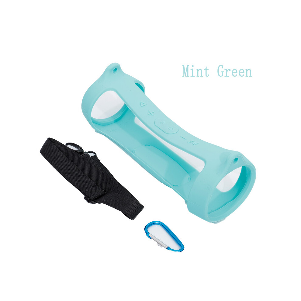 Green (Mint ) For Jbl Charge 4 Wireless Bluetooth Speaker Silicone Carry Case Cover With Strap