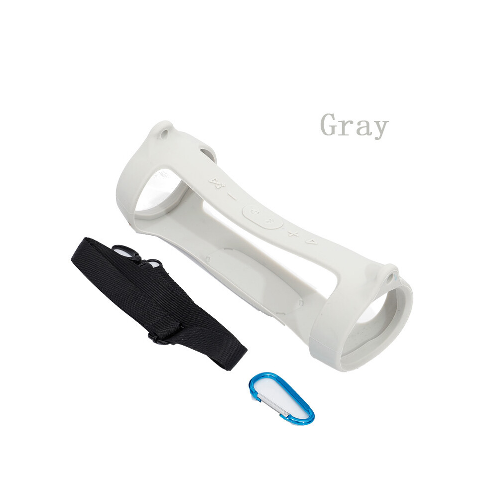 Gray (Gray) For Jbl Charge 4 Wireless Bluetooth Speaker Silicone Carry Case Cover With Strap