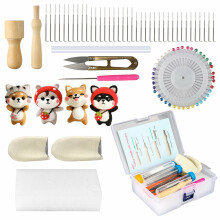 Needle Felting Starter Kit: Wool, Tools, Mat & DIY Hand Craft Supplies