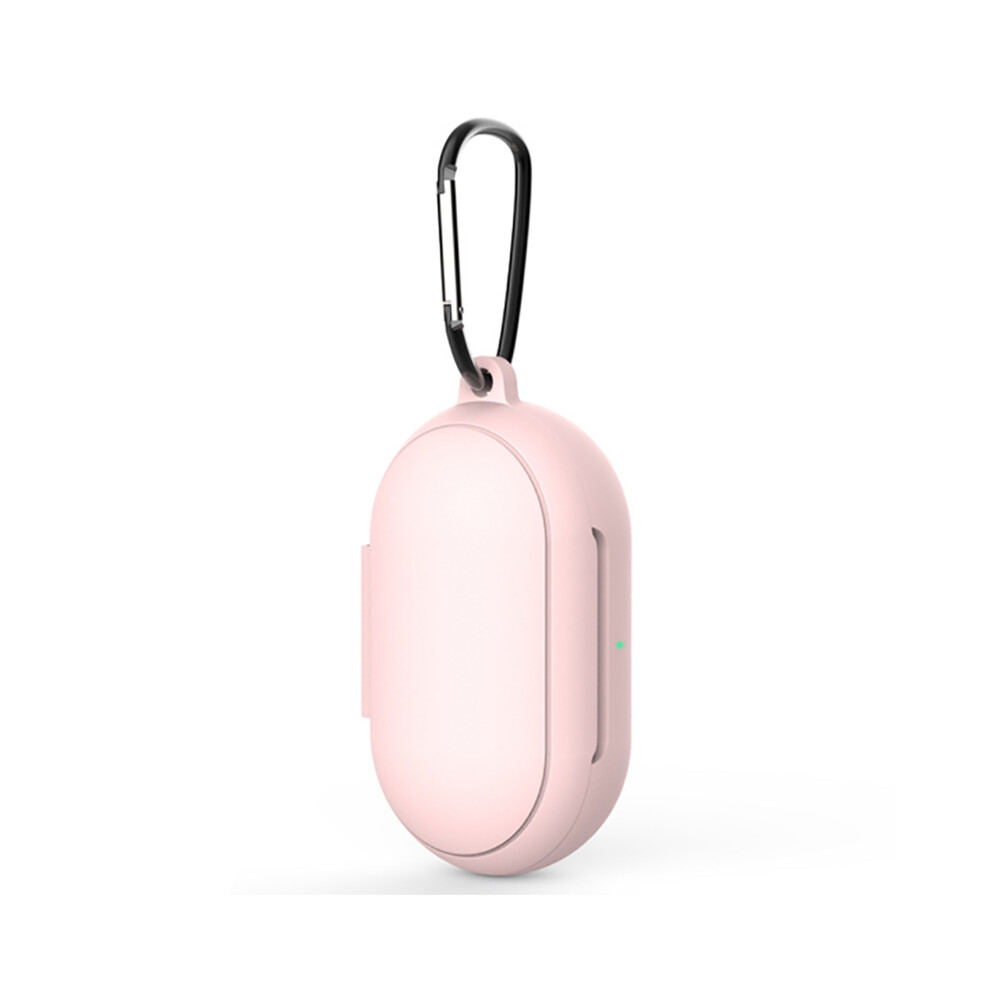 (Pink) For Samsung Galaxy Buds /Bud+ Earbuds Case Protective Cover Pouch With Keychian