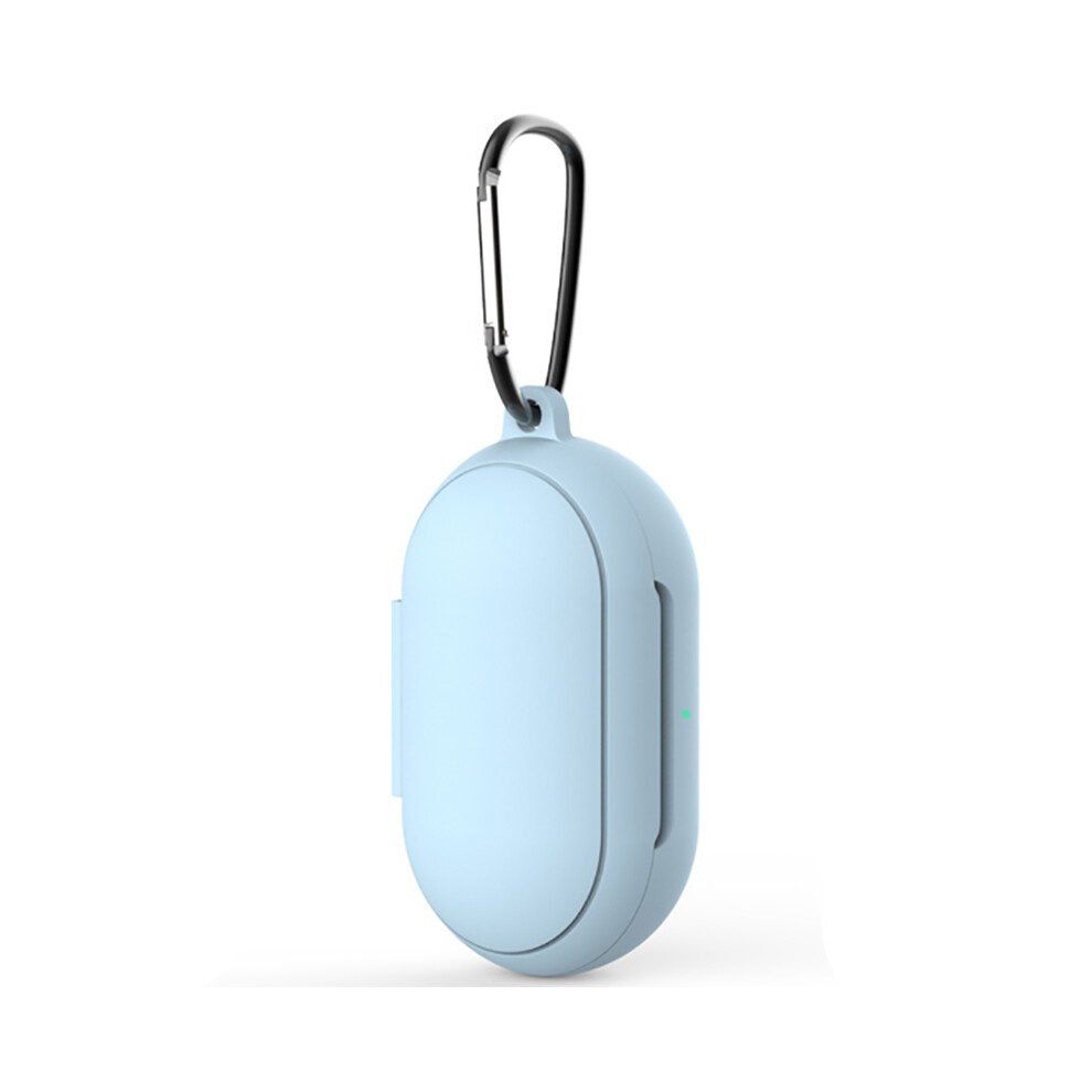 (Light blue) For Samsung Galaxy Buds /Bud+ Earbuds Case Protective Cover Pouch With Keychian