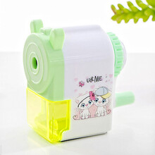 (Green) Innovative Cute Cartoon Automatic Pencil Sharpener Students Learning Stationery School Suppiles