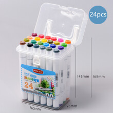 (24pcs) Marker Art Oily Painting Watercolor Pen Colored Double Head Brush for Anime Hand Painting Beginner Drawing