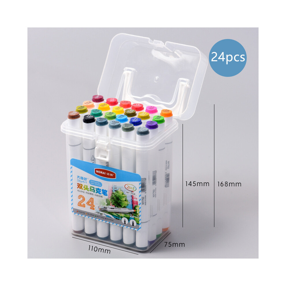 (60Pcs) Muiti-Color Marker Pen Painting Watercolor Double-Headed Painting Brush Art Supplies 123643806539