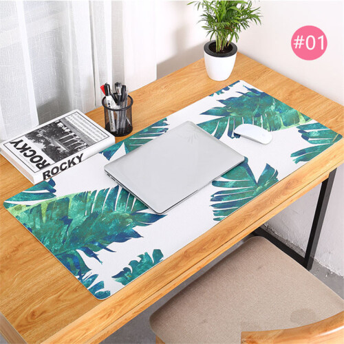 (#01) Large Soft Waterproof Mouse Pad Non-Slip PU Laptop Notebook Mat Desk Protector
