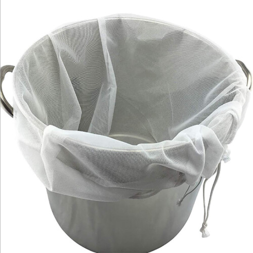 Extra Large Reusable Fine Mesh Brew Bag for Fruit Wine Press Drawstring Straining