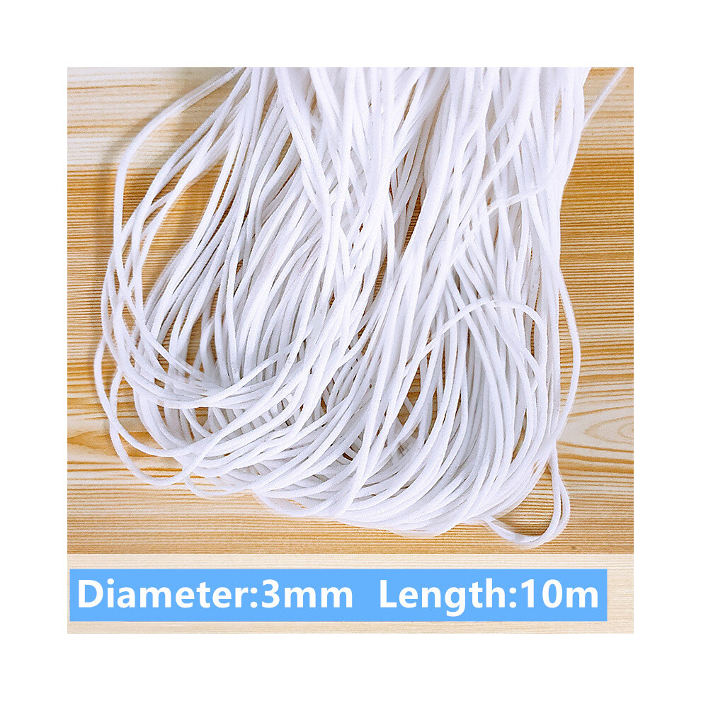 (10M) Diy Elastic Band Cord Ear Hanging Sewing Rope For Face Mask Diameter 3Mm 320997716860