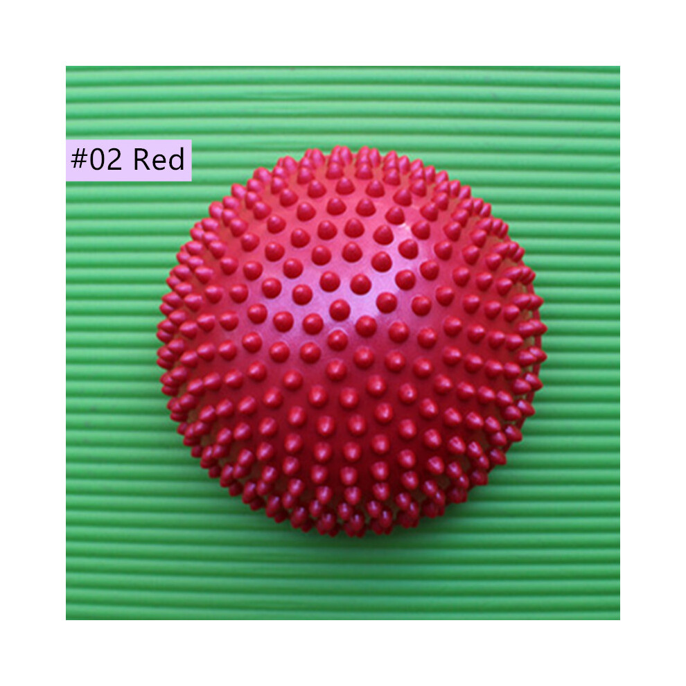 Red (#02 ) Spiky Yoga Half Ball Foot Massager 16Cm Pvc Hemisphere Physical Pilates Fitness Exercise Balance Skills Training