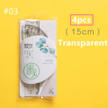 (#03) 4PCS Protractor Triangle Rulers Bookmark Drawing Supplies Bendable Office School Stationery