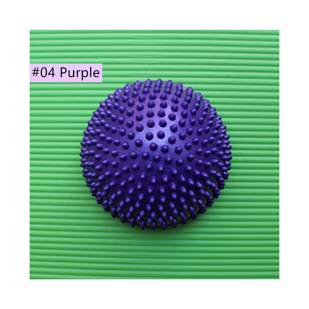Purple (#04 ) Spiky Yoga Half Ball Foot Massager 16Cm Pvc Hemisphere Physical Pilates Fitness Exercise Balance Skills Training