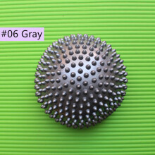 (#06 Gray) 16cm PVC Inflatable Massage Point Half Ball Balance Pods Trainer Gym Pilates Fitness