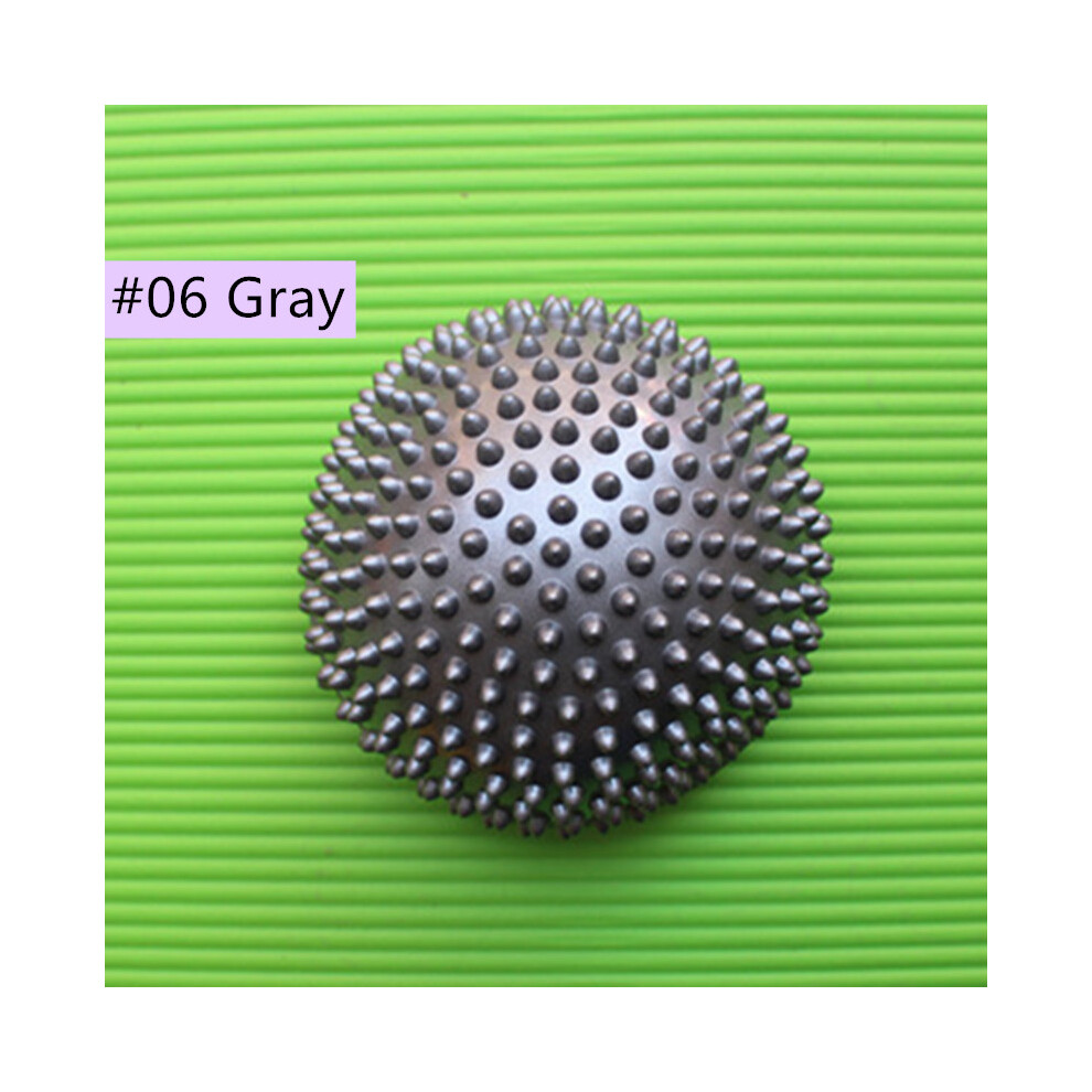 Gray (#06 ) Spiky Yoga Half Ball Foot Massager 16Cm Pvc Hemisphere Physical Pilates Fitness Exercise Balance Skills Training