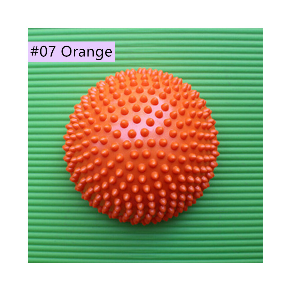 Orange (#07 ) Spiky Yoga Half Ball Foot Massager 16Cm Pvc Hemisphere Physical Pilates Fitness Exercise Balance Skills Training