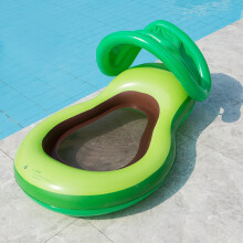 (Have a Tent) Inflatable Avocado Floating Row with Sunshade Adult Water Reclining Chair Bed Summer Outdoor Swimming Floats