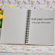 (Kraft paper cover#02) Notebook Kraft Black Blank Sketchbook Diary Journal Notepad for Graffiti Sketch Drawing