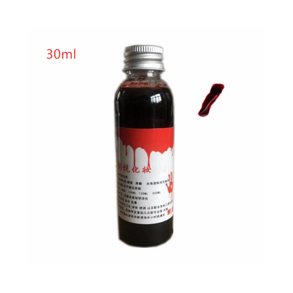 (Old Blood 30ml) 30ML Realistic Halloween Red Fake Blood Scary Party Props Vampire Zombie Makeup