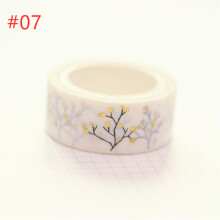 (#07) Washi Tape DIY Decorative Scrapbooking Paper Sticky Adhesive Sticker Craft ?C Colourful Rolls for Journaling, Cards, Wrapping & Art Projects