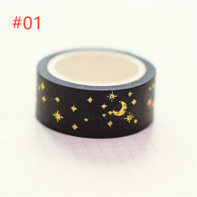 (#01) Washi Tape DIY Decorative Scrapbooking Paper Sticky Adhesive Sticker Craft ?C Colourful Rolls for Journaling, Cards, Wrapping & Art Projects