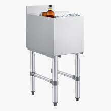 Contenitore per Ghiaccio Commerciale 28 L-Duoku- Conservazione del Ghiaccio- con Coperchio Scorrevole e Porta-Bottiglie-305x482x850 mm