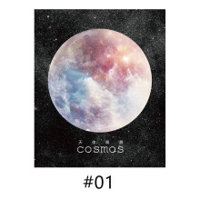 (#01) Planet Earth & Pluto Moon Mini Memo Pads: Sticky Notes for School, Bookmark, Label Supplies