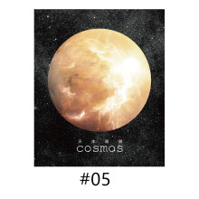 (#05) Planet Earth & Pluto Moon Mini Memo Pads: Sticky Notes for School, Bookmark, Label Supplies