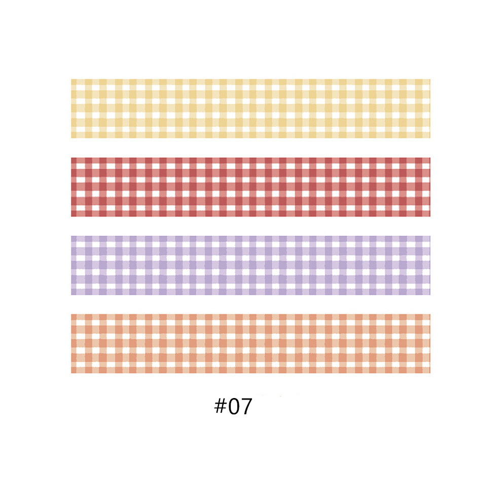 (#07) 4Pcs Colorful Washi Tape Solid Masking Paper Sticker Scrapbooking Diy Label Stationery 320997717515
