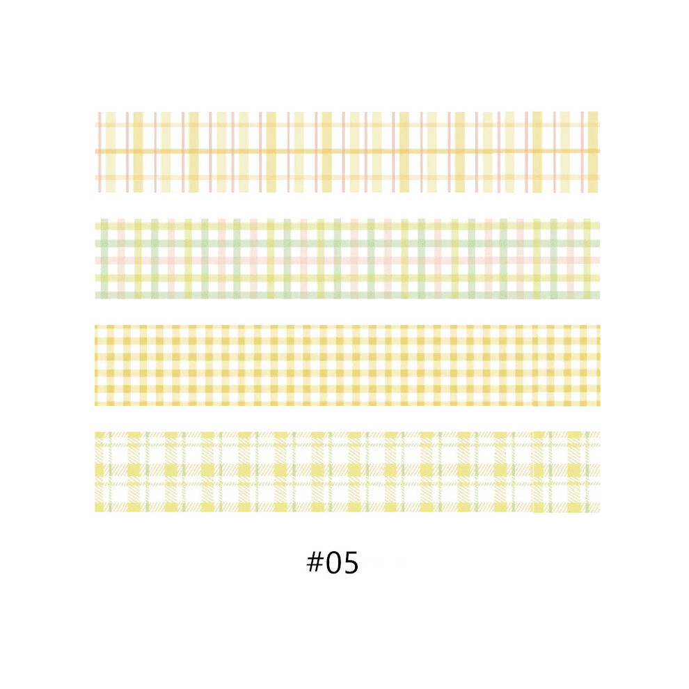 (#05) 4Pcs Colorful Washi Tape Solid Masking Paper Sticker Scrapbooking Diy Label Stationery 320997717492