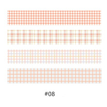 (#08) 4PCS Colorful Washi Tape Solid Masking Paper Sticker Scrapbooking DIY Label Stationery