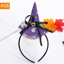 (#08) Halloween Headwear Mini Pointy Witch Hat Hair Hoop Hairband Cosplay Party Props