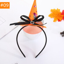 (#09) Halloween Headwear Mini Pointy Witch Hat Hair Hoop Hairband Cosplay Party Props