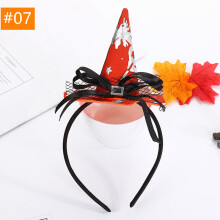(#07) Halloween Headwear Mini Pointy Witch Hat Hair Hoop Hairband Cosplay Party Props