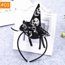 (#06) Halloween Headwear Mini Pointy Witch Hat Hair Hoop Hairband Cosplay Party Props