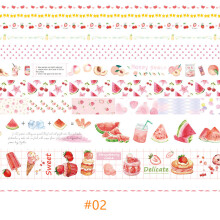 (#02) 10PCS Flower Washi Tape Set Adhesive DIY Scrapbooking Sticker Label Masking Tape