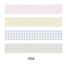 (#04) 4PCS Colorful Washi Tape Solid Masking Paper Sticker Scrapbooking DIY Label Stationery