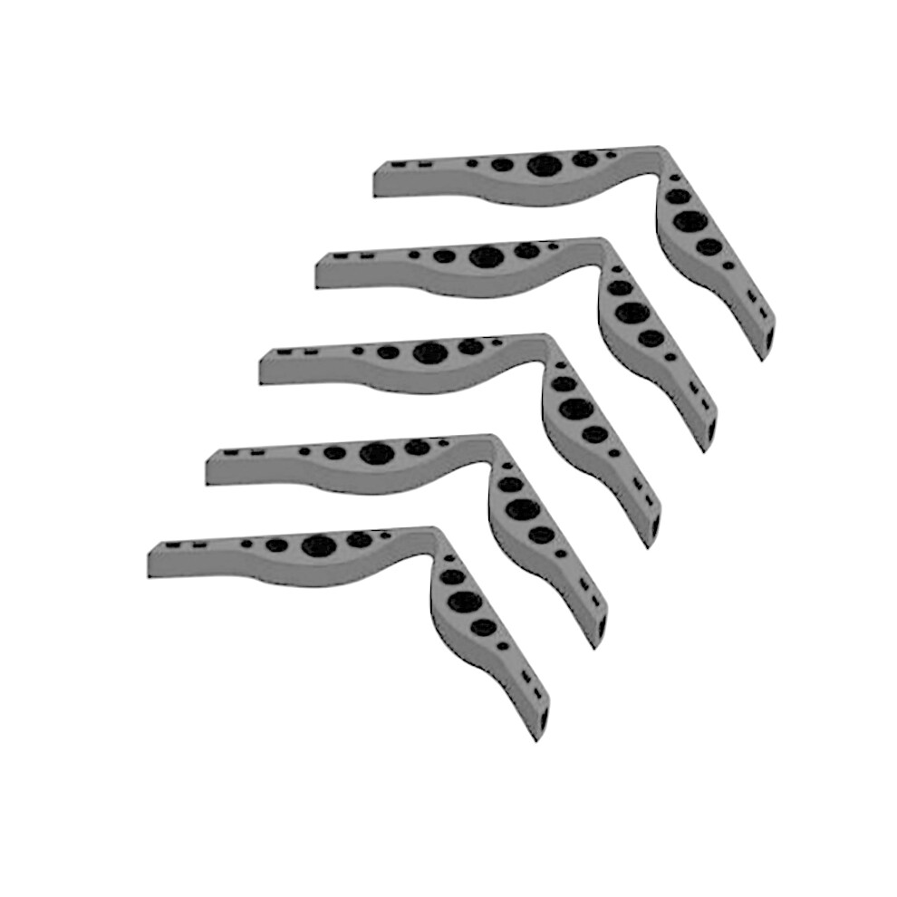 Gray (Gray) 5Pcs Nose Bridge Silicone Bracket Glasses Anti-Fogging Reusable Mask Holder
