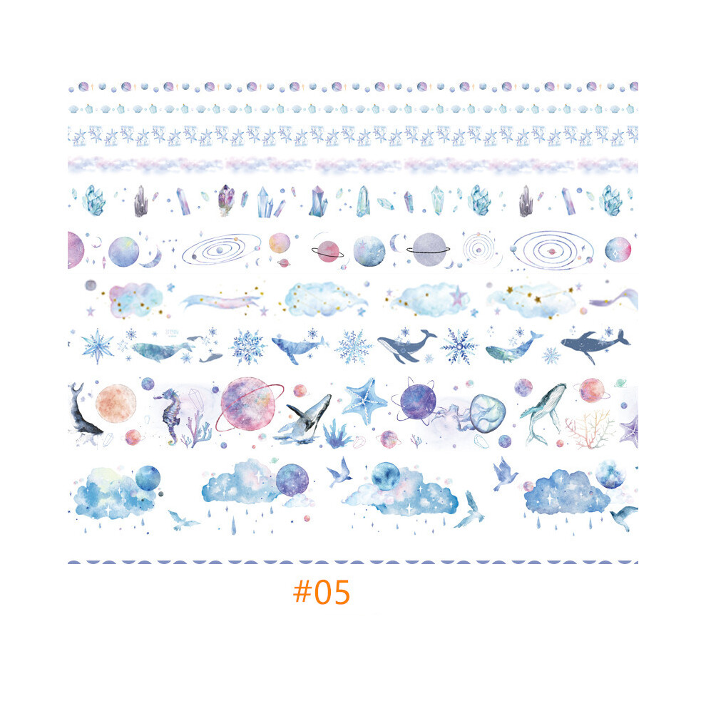 (#05) 10Pcs Flower Washi Tape Set Adhesive Diy Scrapbooking Sticker Label Masking Tape 320997718925