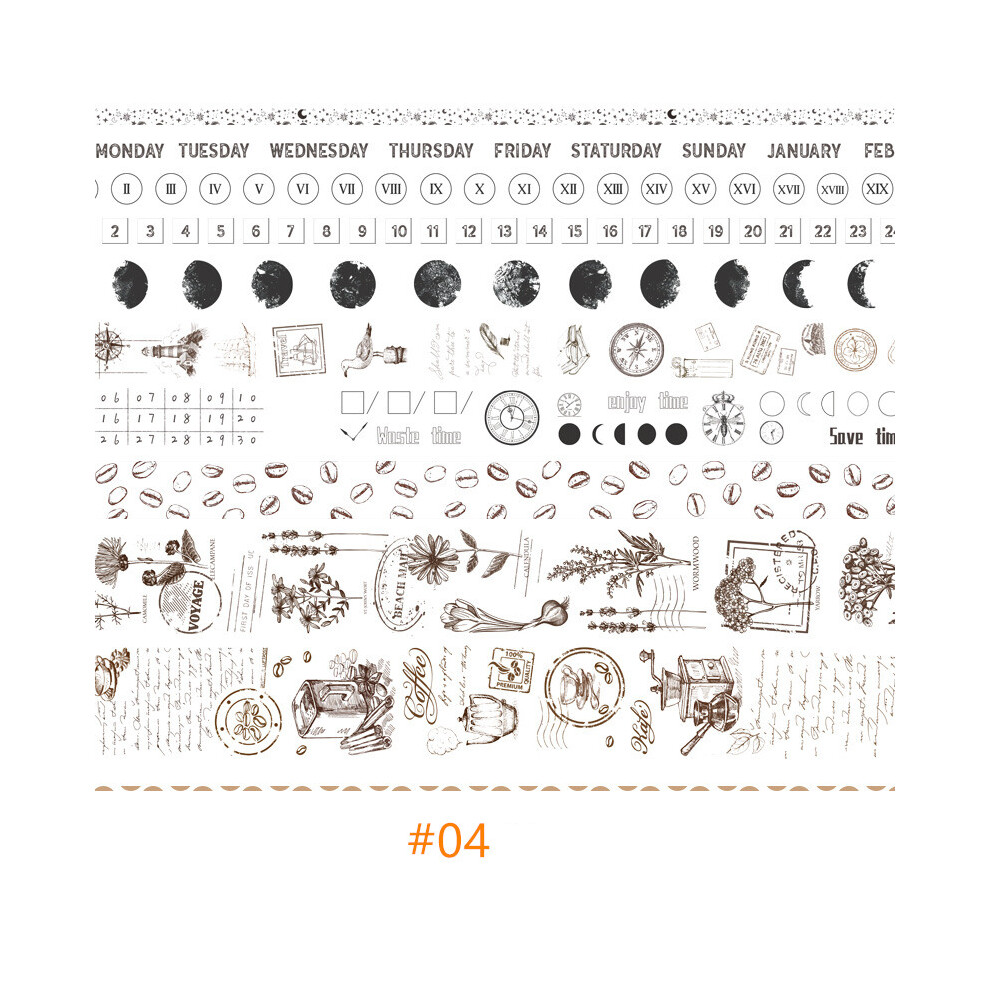 (#04) 10Pcs Flower Washi Tape Set Adhesive Diy Scrapbooking Sticker Label Masking Tape 320997718918