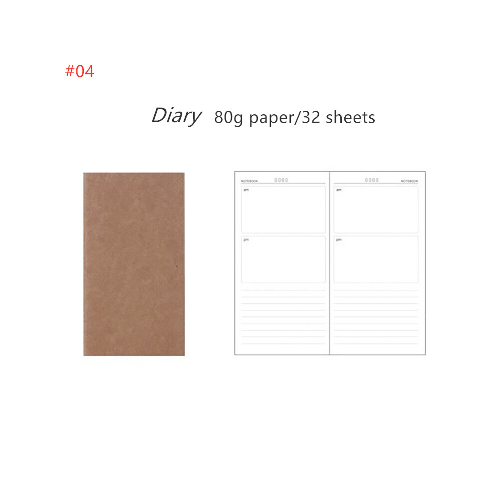 (#04) Portable Innovative Daily Diary Vintage Blank Page Sketchbook Writing Notepad 123643809035