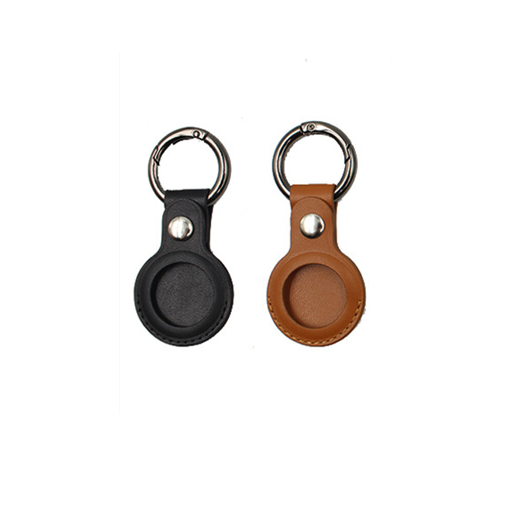 (Brown) Leather Case Cover For Apple Airtag For Airtags Keychain Sleeve Shell Skin Brown 320997719823