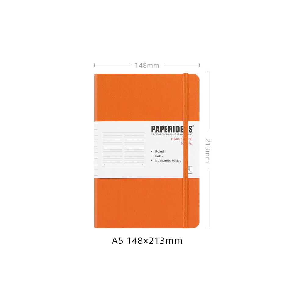 Orange (Orange) Hardcover A5 Journals Dot Notebook 188 Pages 5.7X8.2inch Retro Bandage Candy Color Diary Notebook Journal