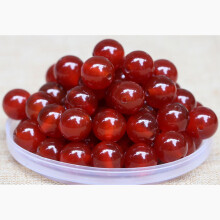 (Red, 10mm) Natural Gemstone Round DIY Loose Beads 6mm 10mm Assorted Stones For Jewelry Making