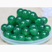 (Green, 10mm) Assorted Natural Stones Agate Loose Beads 6mm 10mm For DIY Jewelry Making