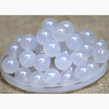 (White, 6mm) Natural Gemstone Round DIY Loose Beads 6mm 10mm Assorted Stones For Jewelry Making