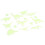 13 PCS Glow In The Dark Star Fluorescent Stickers 2