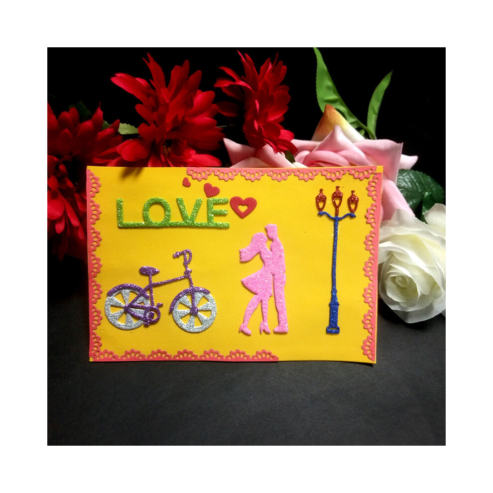 2Pcs Metal Cutting Dies Sweet Love Series For Diy Scrapbooking Paper Stencil Embossing Card Template 320997721109