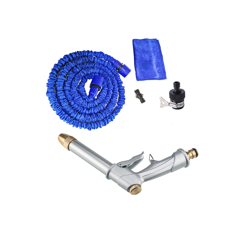 (Silver) High-Pressure Car Wash Water Sprayer Set With Garden Hose Connectors For Efficient Lawn Irrigation Silver 113121362930