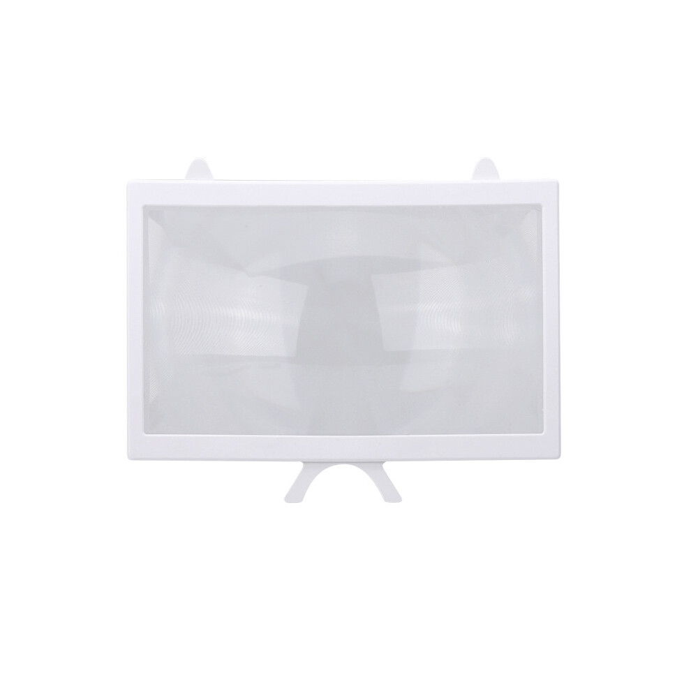 (White) 12 Inch Mobile Phone Curved Screen Amplifier Hd Video Magnifier For Smartphone Stand White 320997721567