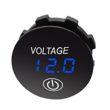 (blue) Car Motorcycle 12V-24V LED Panel Digital Volt Gauge Meter Voltage Monitor Voltmeter