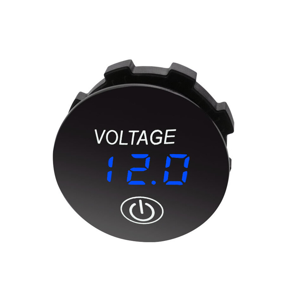 (Blue) Car Motorcycle 12V-24V Led Panel Digital Volt Gauge Meter Voltage Monitor Voltmeter Blue 123643810895