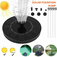 Birdbath Fountain Solar Powered Water Pump Floating Feature Our-door Pond Garden Pool